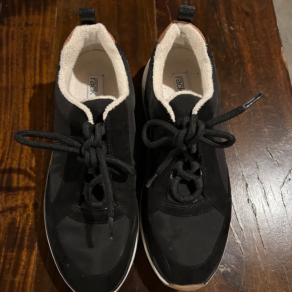 Nordstrom Rack Black Lace-Up Sneakers